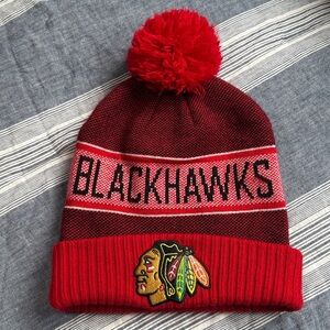 Fanatics Blackhawks Red Knit Beanie